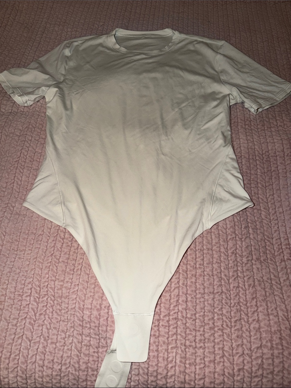 lululemon athletica Short Sleeve Bodysuit in Light Cream